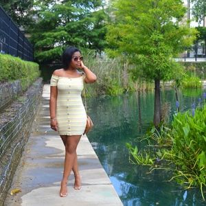 Yellow Plaid Button Down Dress